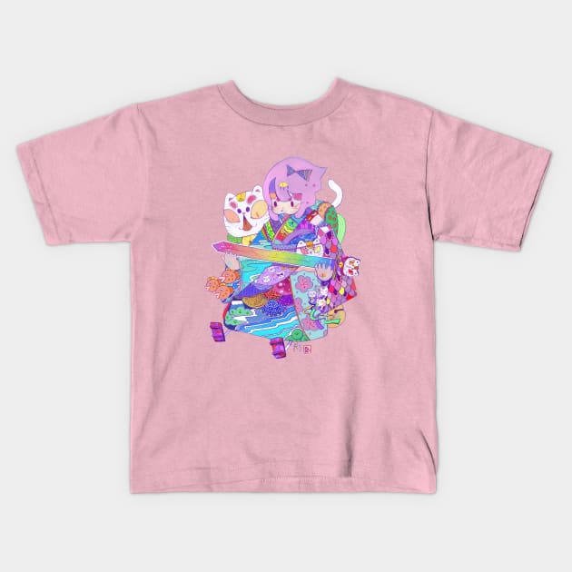 Rainbow Sword Kids T-Shirt by kurilord